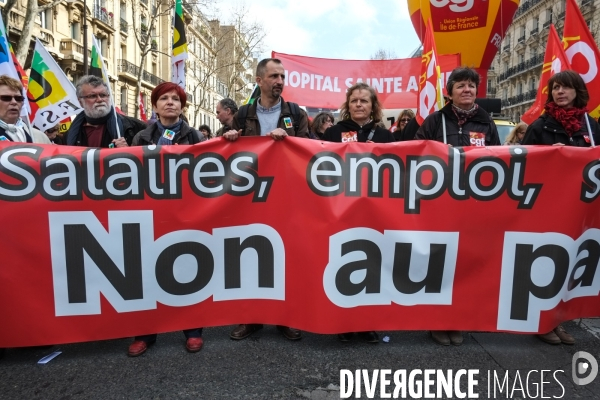 Manifestation contre le pacte de responsabilité, Paris