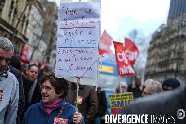 Manifestation contre le pacte de responsabilité, Paris