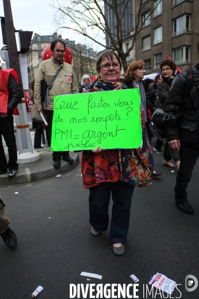 Manifestation contre le pacte de responsabilité, Paris
