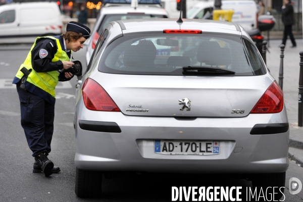 Circulation alternée. Contrôle de police.