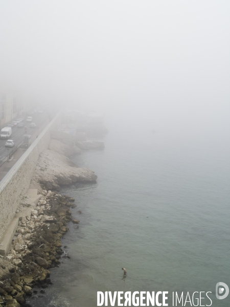 Marseille, vue depuis la plage des Catalans