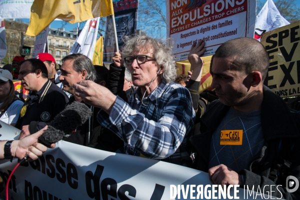 Manifestation fin de trêve hivernale, Paris