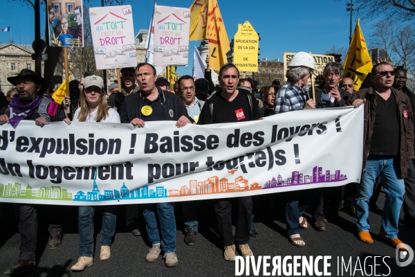 Manifestation fin de trêve hivernale, Paris