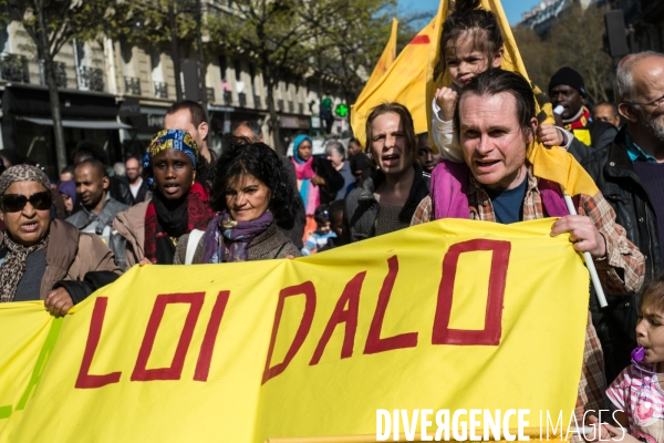 Manifestation fin de trêve hivernale, Paris