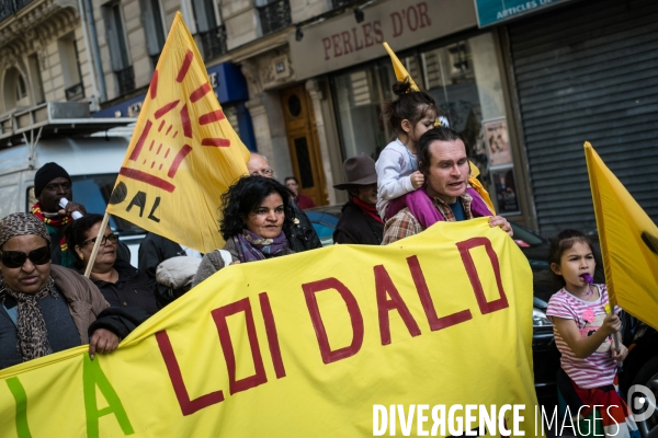 Manifestation fin de trêve hivernale, Paris