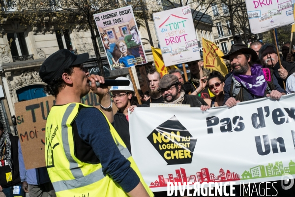 Manifestation fin de trêve hivernale, Paris