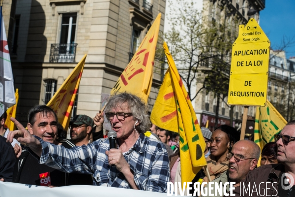 Manifestation fin de trêve hivernale, Paris