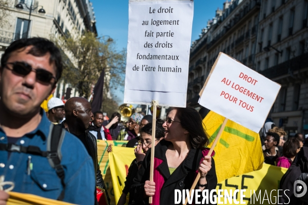 Manifestation fin de trêve hivernale, Paris