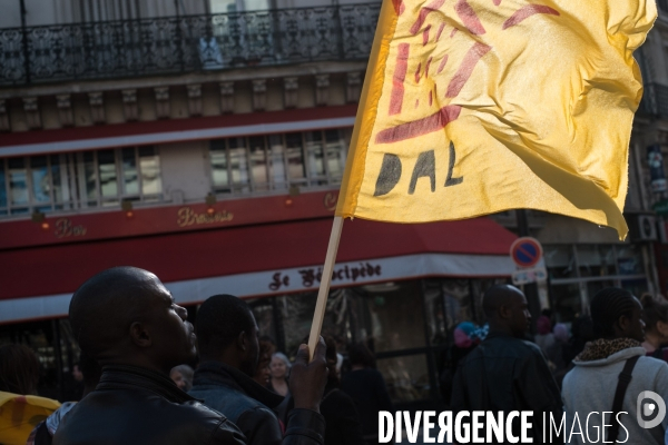 Manifestation fin de trêve hivernale, Paris