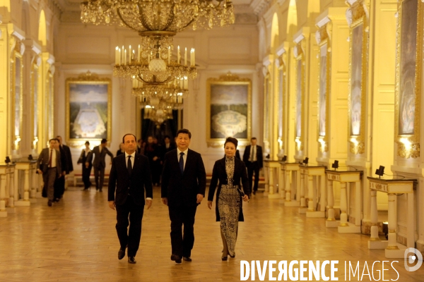 Le Président chinois Xi JINPING à Versailles avec François HOLLANDE