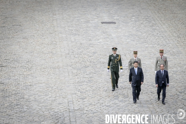 François Hollande accueille le président chinois Xi Jinping en visite d Etat