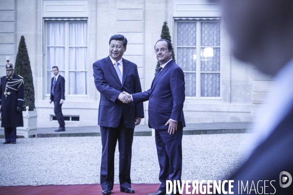François Hollande accueille le président chinois Xi Jinping en visite d Etat