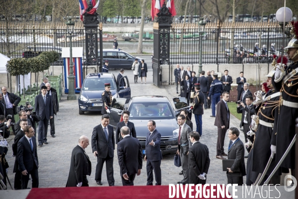 François Hollande accueille le président chinois Xi Jinping en visite d Etat