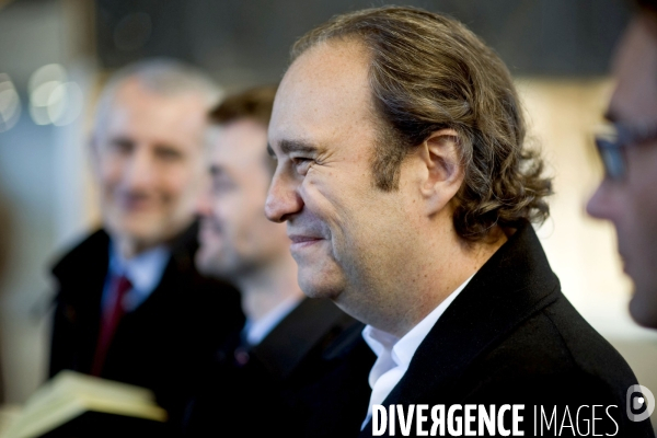 Portrait de Xavier Niel en visite sur le chantier de la Halle Freyssinet, futur   plus grand incubateur numerique du monde  