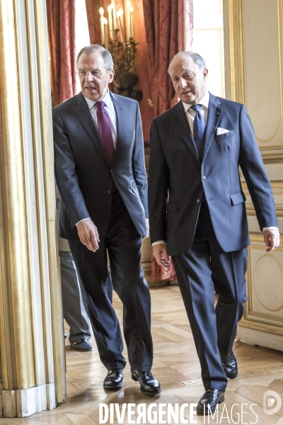 Laurent Fabius reçoit Sergueï Lavrov
