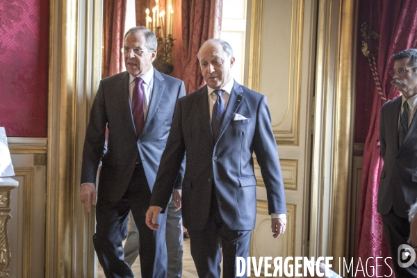 Laurent Fabius reçoit Sergueï Lavrov