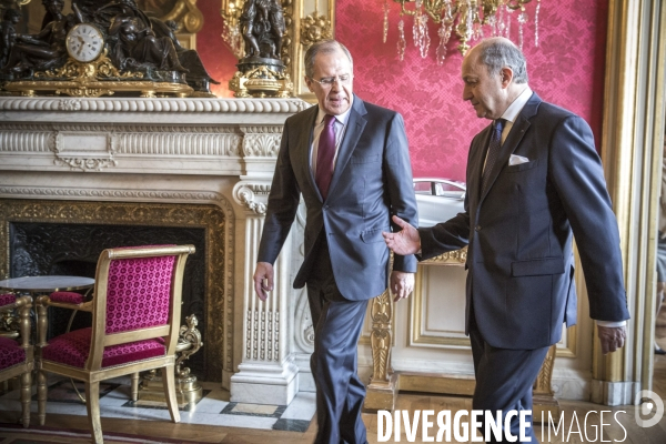 Laurent Fabius reçoit Sergueï Lavrov
