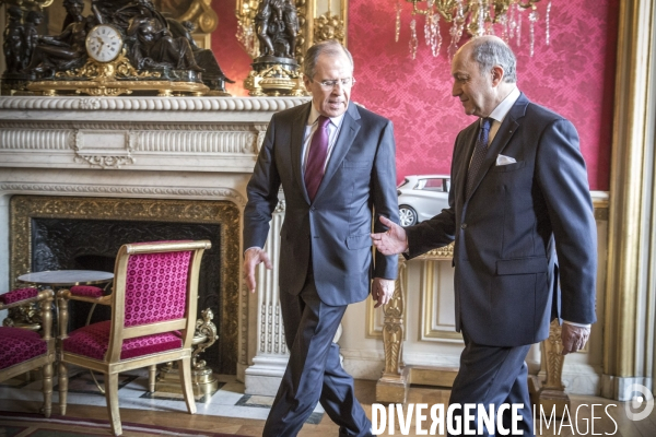 Laurent Fabius reçoit Sergueï Lavrov