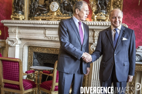 Laurent Fabius reçoit Sergueï Lavrov