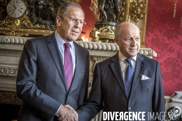 Laurent Fabius reçoit Sergueï Lavrov