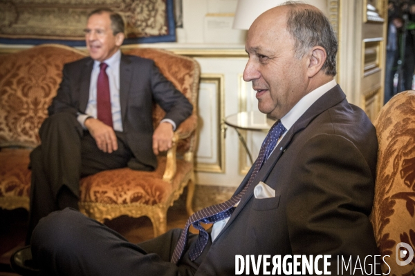Laurent Fabius reçoit Sergueï Lavrov