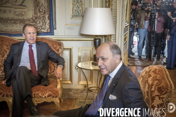 Laurent Fabius reçoit Sergueï Lavrov