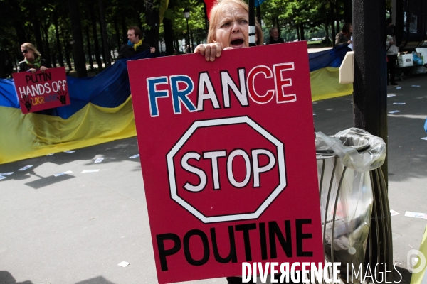 UKRAINE Manifestation parisienne contre Poutine