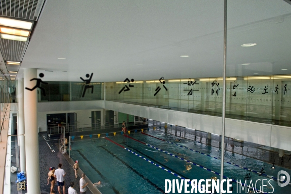 Illustration Avril 2014.La nouvelle piscine du Centre sportif Beaujon a Paris 8 eme