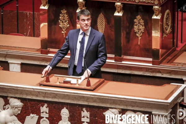 Manuel Valls à l Assemblée Nationale. Vote  du Pacte de Stabilité Budgétaire