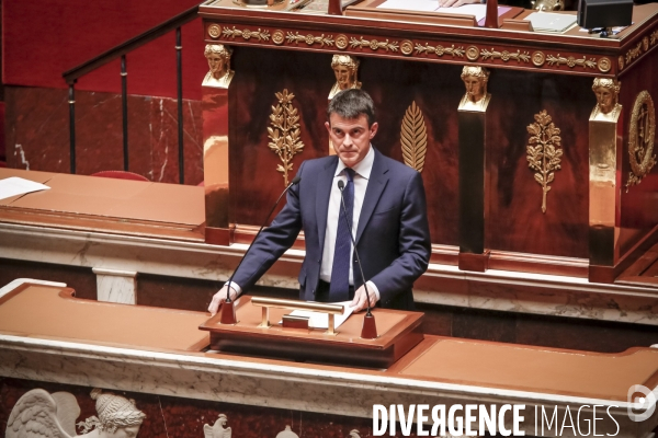 Manuel Valls à l Assemblée Nationale. Vote  du Pacte de Stabilité Budgétaire