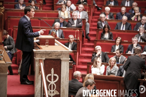 Manuel Valls à l Assemblée Nationale. Vote  du Pacte de Stabilité Budgétaire