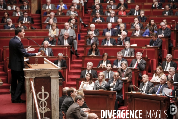 Manuel Valls à l Assemblée Nationale. Vote  du Pacte de Stabilité Budgétaire