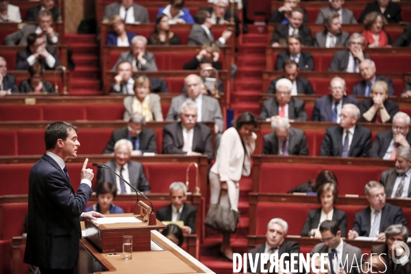 Manuel Valls à l Assemblée Nationale. Vote  du Pacte de Stabilité Budgétaire