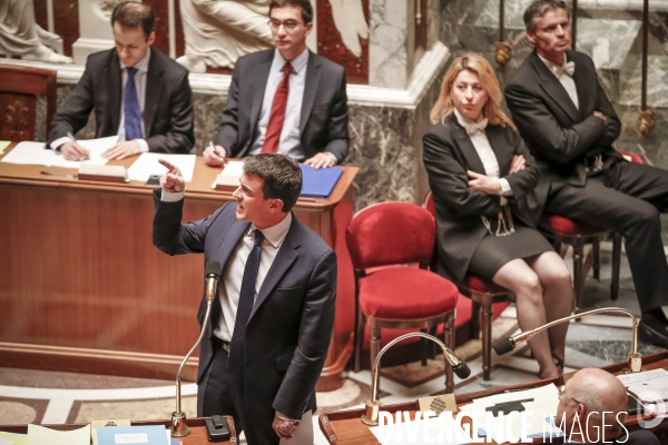 Manuel Valls à l Assemblée Nationale. Vote  du Pacte de Stabilité Budgétaire