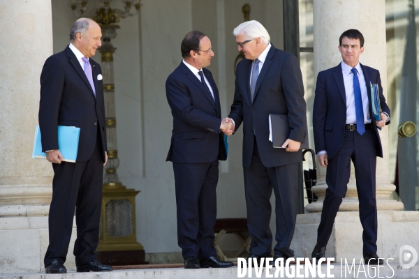 Conseil des ministres avec pour invité le ministre allemand des affaires étrangères Frank-Walter Steinmeier