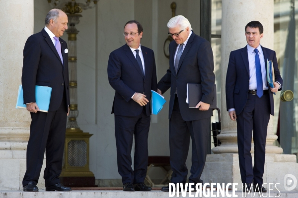 Conseil des ministres avec pour invité le ministre allemand des affaires étrangères Frank-Walter Steinmeier