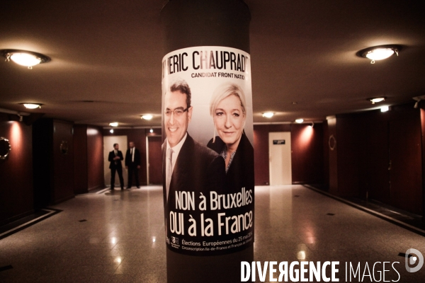 Europeennes : le pen - chauprade meeting parisien