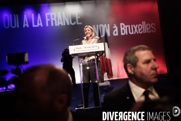 Europeennes : le pen - chauprade meeting parisien