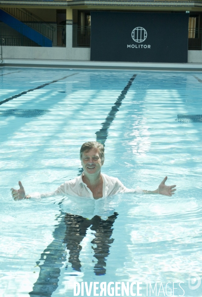 Sebastien bazin inaugure la piscine molitor