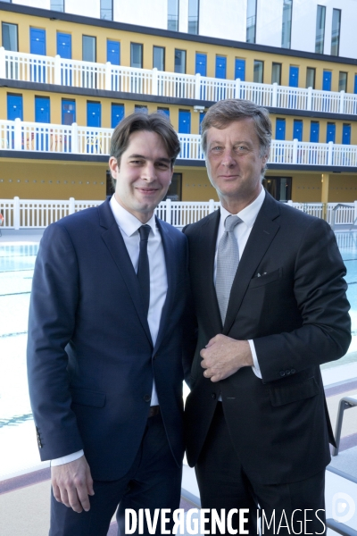 Sebastien bazin inaugure la piscine molitor