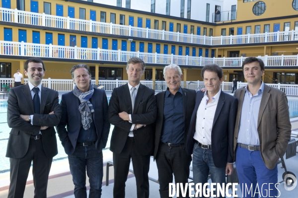 Sebastien bazin inaugure la piscine molitor