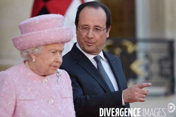 François Hollande reçoit la Reine Elisabeth II