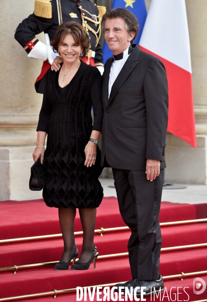 Diner d état à l Elysée en l honneur de la reine Elisabeth II