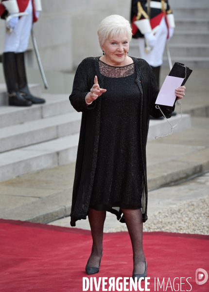 Diner d état à l Elysée en l honneur de la reine Elisabeth II