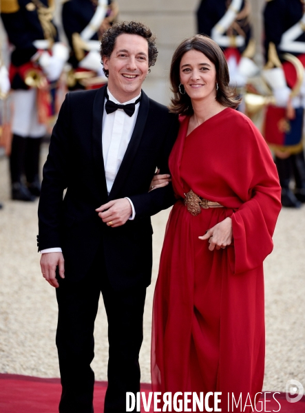 Diner d état à l Elysée en l honneur de la reine Elisabeth II