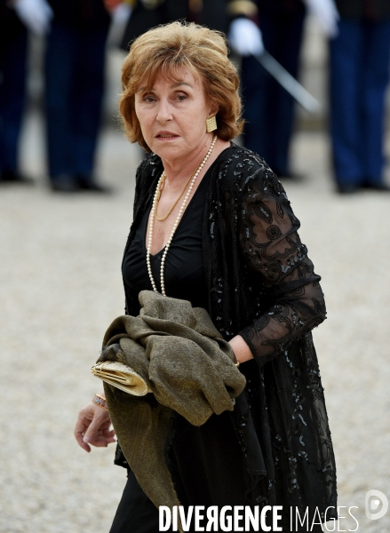 Diner d état à l Elysée en l honneur de la reine Elisabeth II