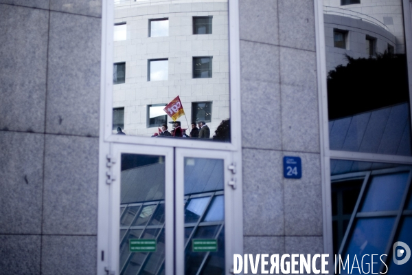 Manifestation des salariés de Total contre la fermeture du site de Dunkerque