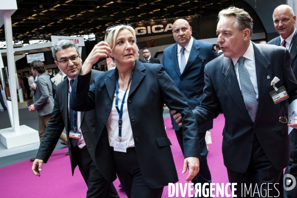 Marine Le Pen à Eurosatory