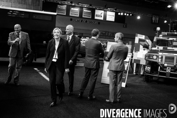 Marine Le Pen à Eurosatory