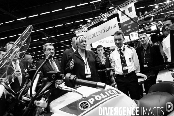 Marine Le Pen à Eurosatory